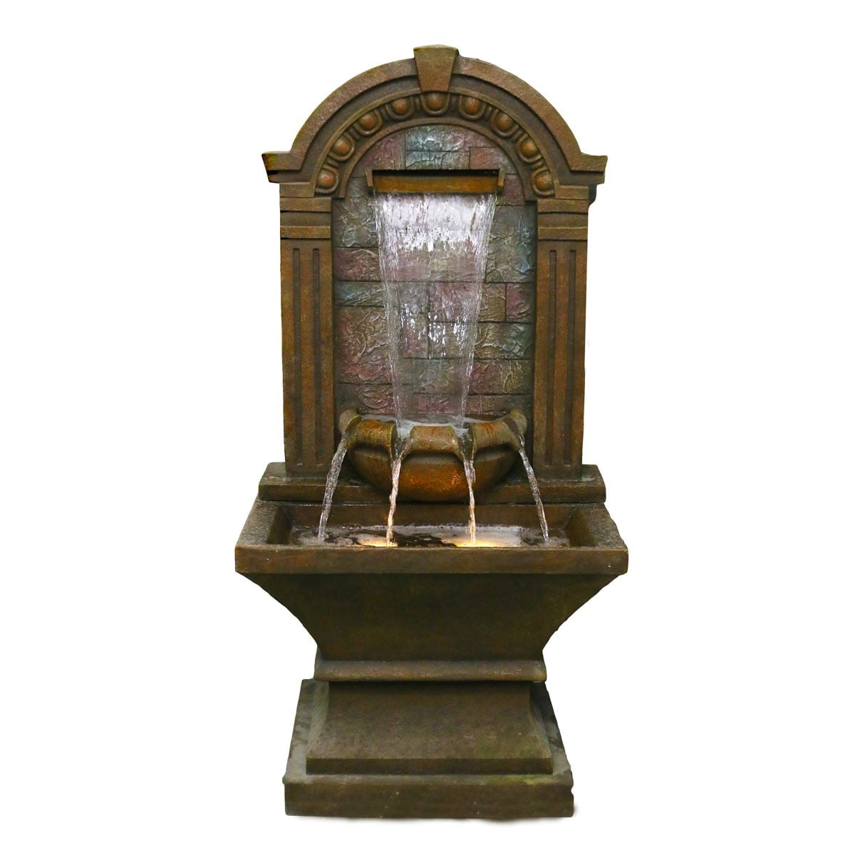 Alpine Corporation WIN1230 Alpine Waterfall Fountain w LED Lights, 80 Inch Tall Floor,... by Alpine