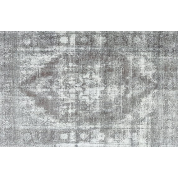 Ahgly Company Indoor Rectangle Traditional Gunmetal Gray Persian Area Rugs, 8' x 12'