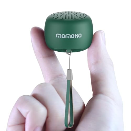MOMOHO Mini altavoz Bluetooth inalámbrico pequeño altavoz Bluetooth pequeños altavoces Bluetooth con micrófono incorporado, altavoz portátil TWS para altavoz Croc/viajes/fiesta/regalo/portátil (verde)
