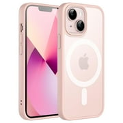 JETech Magnetic Case for iPhone 13 Mini 5.4-Inch Compatible with MagSafe, Translucent Matte Back Slim Shockproof Phone Cover (Chalk Pink)