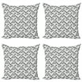 thumbnail image 1 of Ambesonne Abstract Throw Pillow Cover 4 Pack, Wagon Wheel, 24", Dark Taupe Grey, 1 of 2