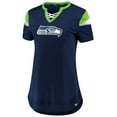 thumbnail image 2 of Women's Fanatics College Navy Seattle Seahawks Draft Me Lace-Up T-Shirt, 2 of 3