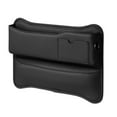 thumbnail image 3 of Organizador de cuero sintético para asiento de coche, para guardar dinero, teléfono y tarjetas. Negro, 3 of 9