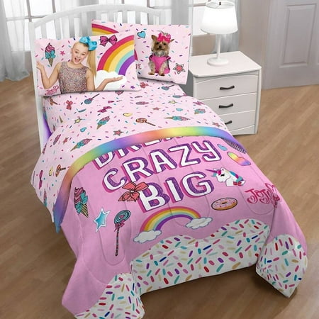 Jojo Siwa Twin Comforter And Pink Sheet Sets With Throw Walmart Com