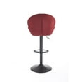 thumbnail image 5 of Bar Stools Set of 2 - Adjustable Barstools with Back and Footrest, Counter Height Bar Chairs for Kitchen, Pub -Red, 5 of 9