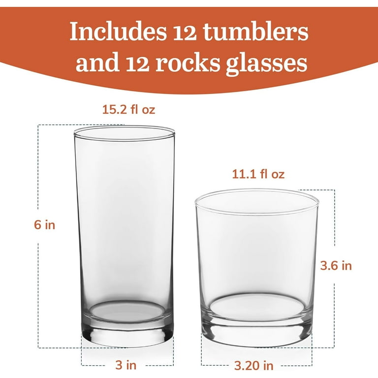 Libbey Classic Glass Tumbler and Rocks Set, 16 pk - Harris Teeter