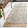 thumbnail image 2 of SAFAVIEH Natural Fiber Ingram Geometric Runner Rug, Light Blue, 2'6" x 8', 2 of 7
