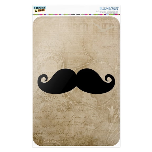 Curly Mustache Home Business Office Sign