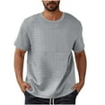 thumbnail image 2 of COSFO Casual Men's Shirts Short Sleeve Crew Neck Waffle Tops Classic Soft Pullover Shirts, 2 of 7