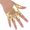Gold, variant on Women Ladies Fashion Half Finger Faux Leather Short-Figures Gloves Half Palm