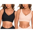 thumbnail image 2 of Daystry Womens Wireless Bras Push Up Bra Comfort Seamless Full Coverage Supportive Everyday Bras Pack of 2, 2 of 11