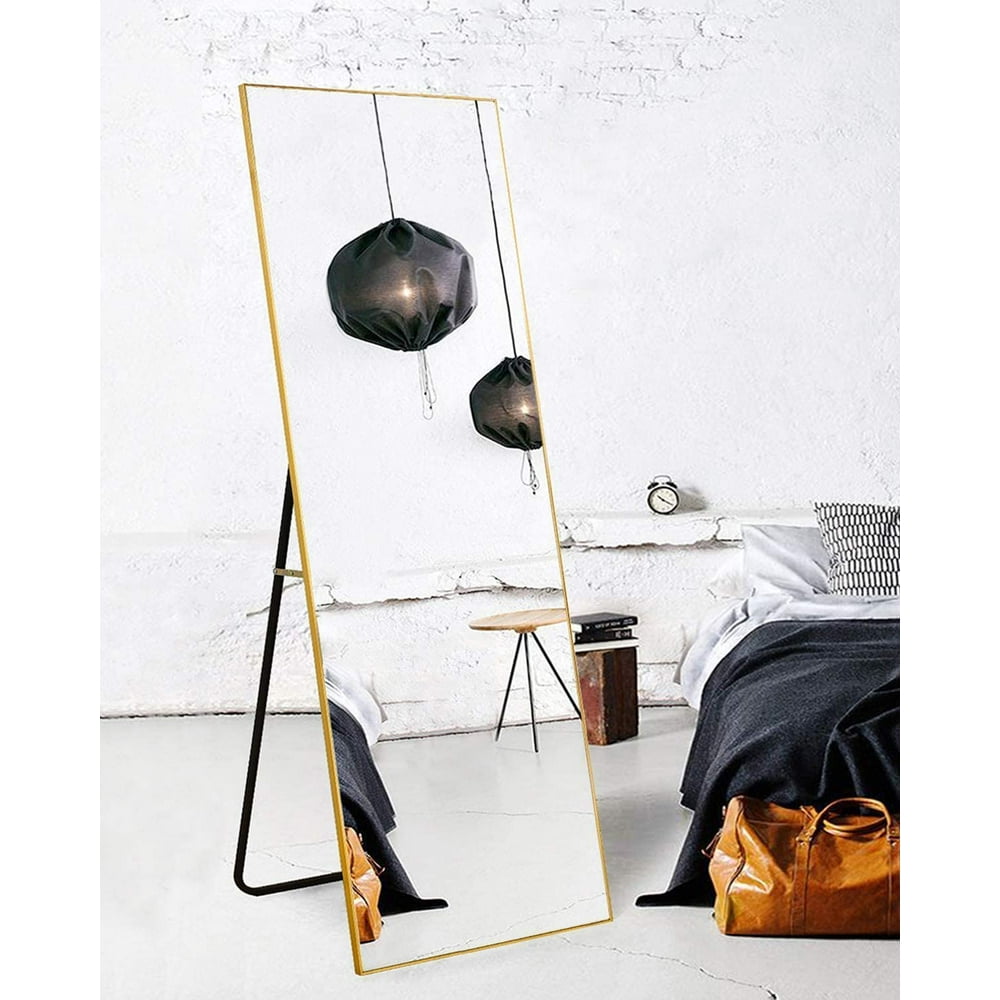 TinyTimes 65"×22" Full Length Mirror, Floor Mirror with Stand, Full