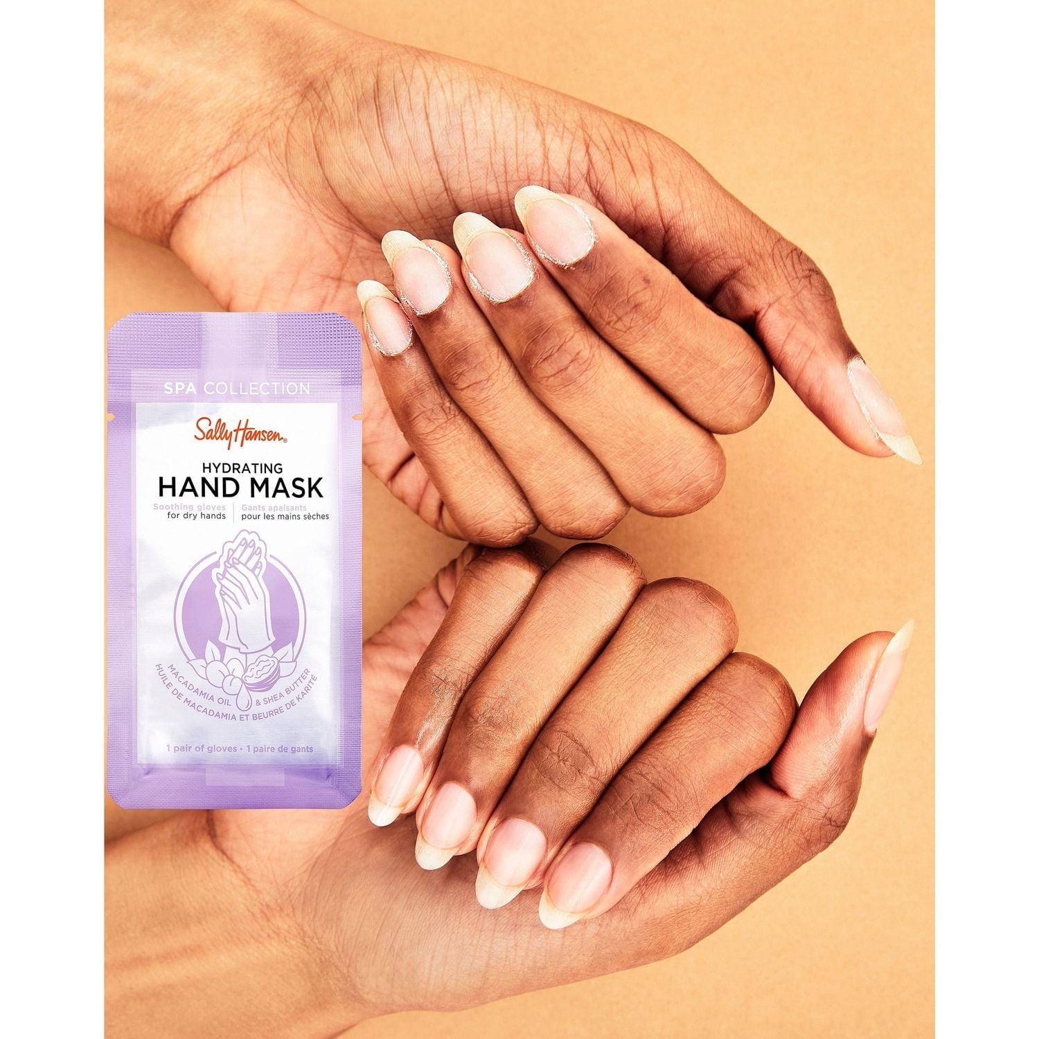 Sally Hansen Masque hydratant pour les mains, formule riche en vitamine E, beurre de macadamia et de karité, soulage instantanément les mains sèches