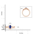 thumbnail image 5 of ANGARA Natural Marquise Sapphire and Diamond Infinity Bridal Set in 14K Rose Gold for Women (Size-8x4mm) | September Birthstone, Anniversary, Jewelry Gift for Women | Natural Blue Sapphire Ring, 5 of 9