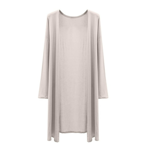 Uooqdmx Light Weight Cardigan Women Summer Cardigan Long Cardigans for Women Open Front Cardigan for Women Light Cardigans for Women, Beige L