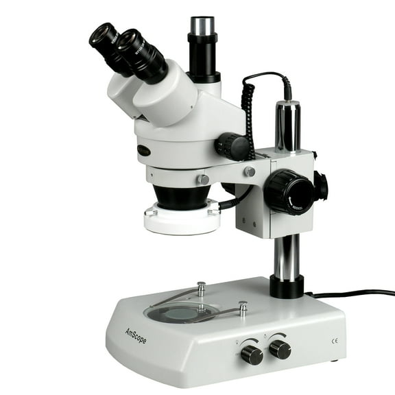 AmScope LED Trinocular Zoom Stereo Microscope 3.5X-180X New