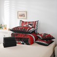 thumbnail image 6 of Castle Fairy Teens Boys Girls Dirt Bike Bedding Comforter Set 7-Piece,Extreme Sport King Bedding Sets,Abstract Graffiti Plaid Ultra Soft Bed Sheets,Lightweight Room Decor,Reversible, 6 of 8