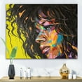 thumbnail image 2 of Designart ' Abstract Colorful Fantasy Portrait Of A Young Woman I ' Modern Canvas Wall Art Print, 2 of 4