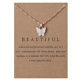 thumbnail image 4 of Sweet Butterfly Necklace Acrylic Color Clavicle Chain Necklace, 4 of 9