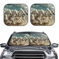 thumbnail image 2 of Salouo Roman Chariot Horse Race Pattern Car Windshield Sun Shade Foldable | Front Windshield Shade for Sun, Heat and UV Rays | Interior Sun Protection-Large, 2 of 6