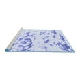 thumbnail image 2 of Ahgly Company Machine Washable Indoor Square Abstract Blue Modern Area Rugs, 6' Square, 2 of 4