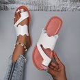 thumbnail image 4 of Stylish Toe Ring Flat Sandals for Women Summer Comfortable Slip-On Flat Shoes Beach Wedding Slides Casual Flip Flops, 4 of 5