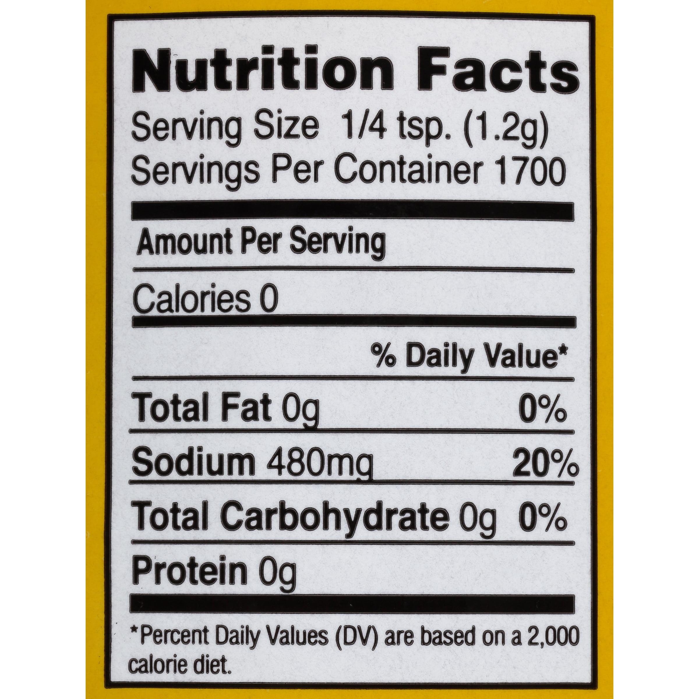 Louisiana Crawfish Boil Seasoning Nutrition Facts