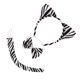 thumbnail image 1 of Guardurnaity Conjunto de diadema de cebra de tela, accesorios de rendimiento de maquillaje de baile, vestido de cebra, conjunto de tres piezas, 3 Disfraces de disfraces B, 1 of 6