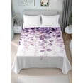 thumbnail image 4 of Purple Eucalyptus Flat Sheet Only Twin Size, Soft Breathable Bed Top Sheets for Mattress, Spring Botanical Plant Aesthetic Luxury Bedding Flat Sheets for Home Hotel Bedroom Bed Protection, 4 of 9