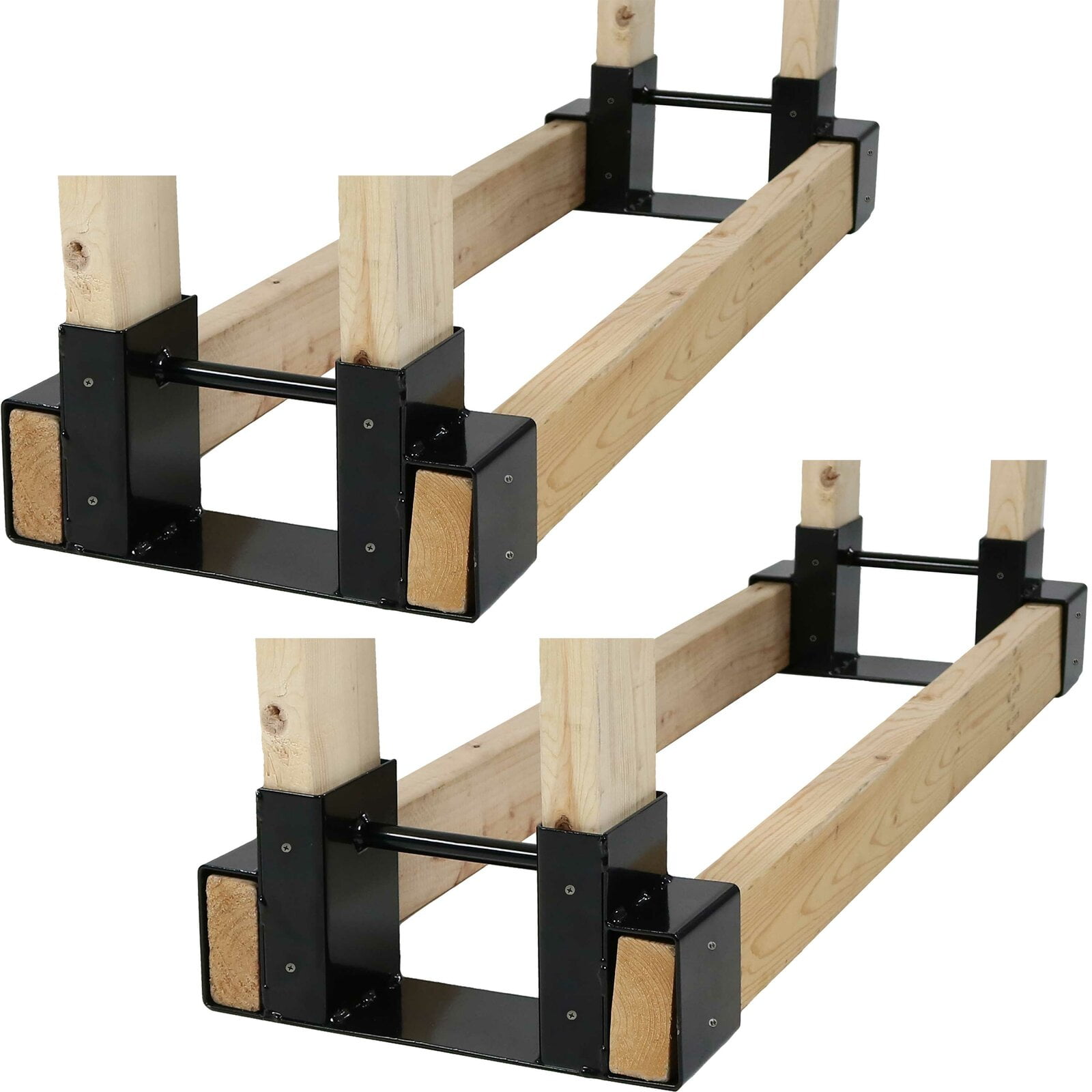 Canales Steel DIY Brackets Adjustable Kit Firewood Holder Log Rack, 4