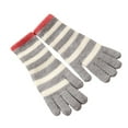 thumbnail image 2 of SYMOID Acrylic Striped Winter Gloves for Women - Gray, One Size Fits Most, Warm Cold Weather Fashion Accessory,Size Free Size, 2 of 3