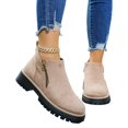 thumbnail image 6 of Ankle Boots for Women Chunky Platform Lug Sole Side Zipper Chelsea Booties Fall 40, 6 of 7