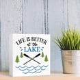 thumbnail image 6 of Zomyto 7"x7" Lake Theme House Decor Wood Box Sign Life is Better at the Lake Wooden Block Sign,Summer Lake House Sign Decor, 6 of 6
