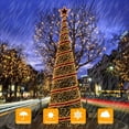 thumbnail image 4 of 4-Pack 23FT 50 LED Outdoor Twinkle Lights Waterproof, 8 Lighting Modes, Warm White Copper Wire Lights for Deck Backyard Tree Garden Fence Pool Party, 4 of 7