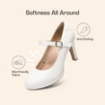 thumbnail image 4 of Zapatos de Tacón Mary Jane Dream Pairs SDPU2425W Blancos Talle 9.5, 4 of 9