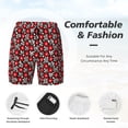 thumbnail image 5 of Haiem Red Floral Men'S Quick-Dry Swim Trunks: Comfortable Beach Shorts With Mesh Lining And Pockets - Ideal For Swimming And Sunbathing Small, 5 of 9