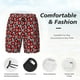 thumbnail image 3 of Fotbe Red Floral Traje de Baño para Hombre – Shorts de Natación de Secado Rápido con Forro y Bolsillos-3X-Large, 3 of 6