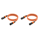 thumbnail image 1 of Cable XLR Extensión Micrófono A 3 Pines Chapado en Oro (3M) Naranja, 1 of 9