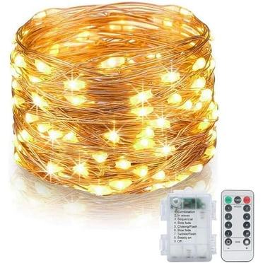 SOWAZ 33 Ft Battery Operated Indoor LED String Lights, 100 Pack