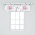 thumbnail image 2 of Floral Window Valance, Minimal Ornament of Innocent Flowers Botanical Watercolor Petals, Curtain Valance for Kitchen Bedroom with Rod Pocket, 54" X 18", Soft Pink and Pale Purpleblue, by Ambesonne, 2 of 2