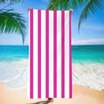 thumbnail image 4 of JeashCHAT Stripe Beach Towel Large Beach Towel Soft Super Absorbent Pool Travel Bath Swimming Camping Towel for Adults Men Women, 55" x 28", 4 of 6