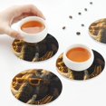 thumbnail image 7 of Fuzoiu Cool Sunglasses Elephant Art Print Leather Coasters Set,Drink Coasters Set of 6,for Tabletop Protection, Durable PVC Coasters,Home Décor and Housewarming Gift,Round Shape, 7 of 7