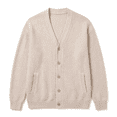 thumbnail image 6 of Resicozy Mens Cardigan Sweater Waffle Knit Long Sleeve Cardigan Open Front Lightweight Casual Button Down Cardigan Beige S, 6 of 6