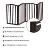 PETMAKER 4-Panel Indoor Foldable Pet Gate for Stairs or Doorways (Brown)