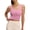 Beanpaste powder_L, variant on Workout Women Square Neck Sleeveless Cropped Athletic Shirts Quick Dry Yoga Running Gym Muscle