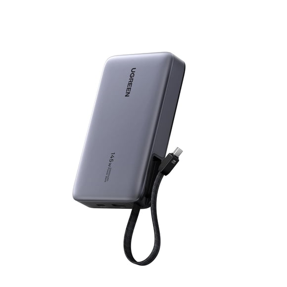 UGREEN Nexode Power Bank, 20000mAh 145W Laptop Portable Charger with Built-in USB-C Cable 72Wh Fast Charging Business Travel Battery Pack for MacBook