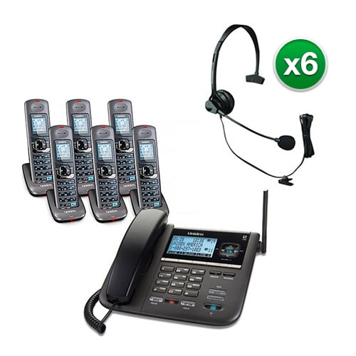 Uniden DECT40966 with Headset 2Line DECT 6 Corded/Cordless Phone
