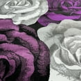 thumbnail image 6 of Rose Rug 5x7 Cute Plush Flower Roses Shaped Rug Girly Area Rugs forBedroom Floor Living Room Carpet 307 (Purple, 5' x 7'), 6 of 6
