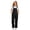 Black, variant on VBEWZET Girls Solid Wide Leg Bib Overalls, Adjustable Strap Button Denim Jumpsuit, All Season Garden Outdoor Casual Bottoms with Chest Pocket Black 9-10 Years
