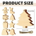 thumbnail image 3 of SMKE 10 Pcs Unfinished Paintable Blank Wooden Christmas Festival Decoration Ornaments,Xmas Tree Hanging Wood Slices Diy Art Crafts,Predrilled Wood Circles For Holiday Crafts Centerpieces H, 3 of 9
